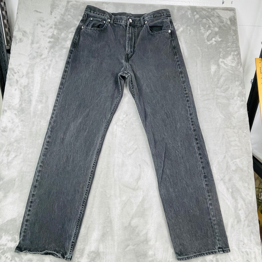 Calvin Klein Jeans Mens 31 Straight Leg Black Denim Faded Excellent